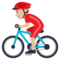 Person Biking - Medium Light emoji on Emojione